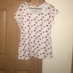 Style & Co red and white star shirt(Large)